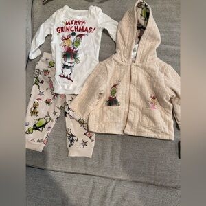 baby grinch matching 3 piece set